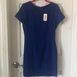 Form fitting royal blue dress